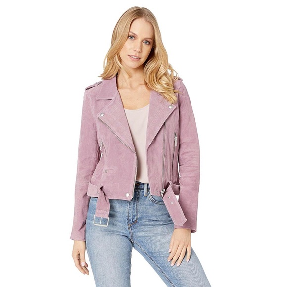 REVOLVE x BLANK NYC: Lilac Suede Moto Jacket - Picture 9 of 9
